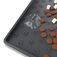 Pet Placemat Cat Dog Drinking Feeding Placemat Feeder Mats Cat Feed Mat Dog Food bowl Mat Silicone Waterproof Pet Bowl Pad 1