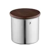 Wooden Stainless Steel Coffee Bean Storage Jar, Sealed Vintage Storage Tank, Coffee Set Retro-Style Coffee Can Home accessories 6
