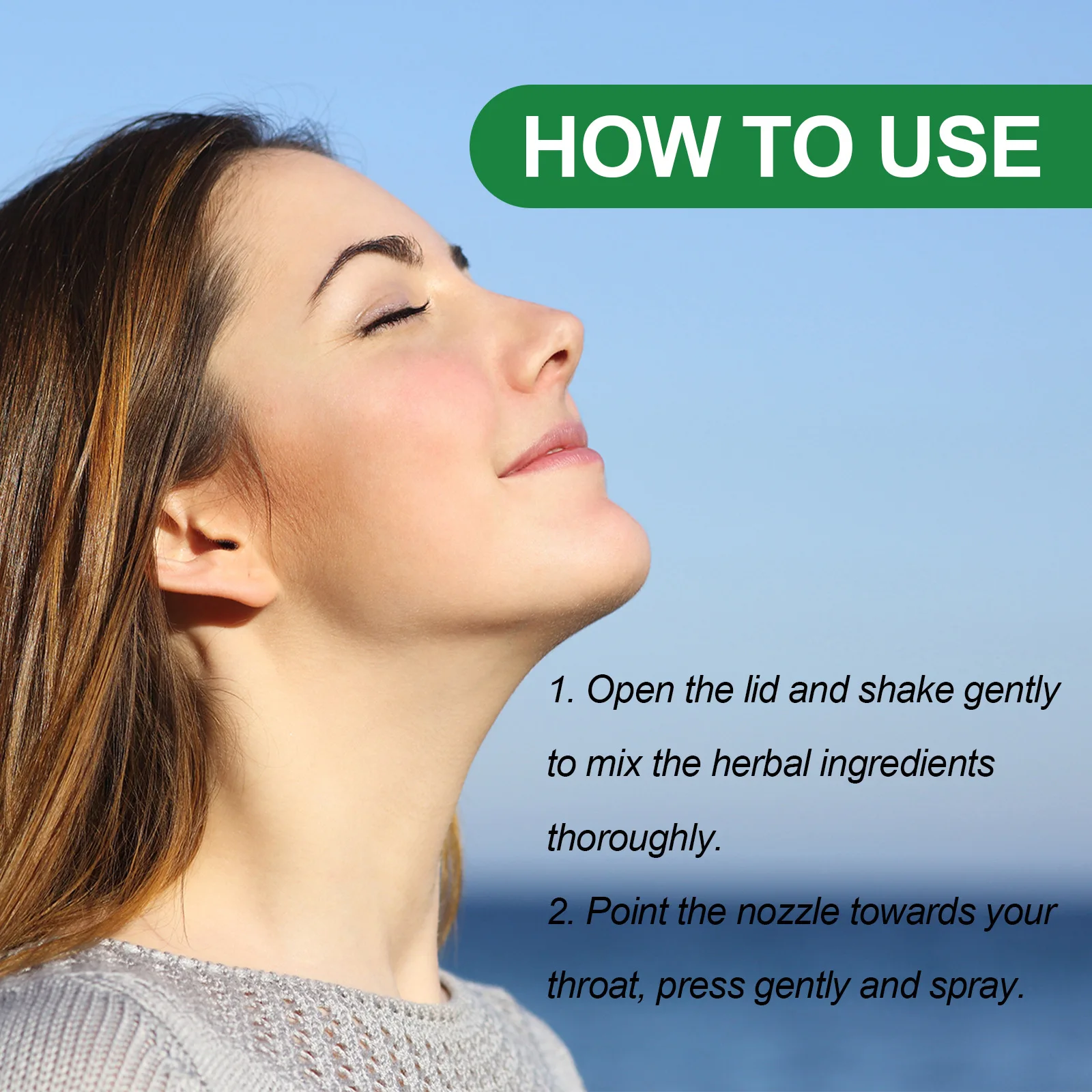 Herbal oral spray lung cleanser for breathing congestion anti-snoring cough dry throat, nasal spray, herbal oral spray