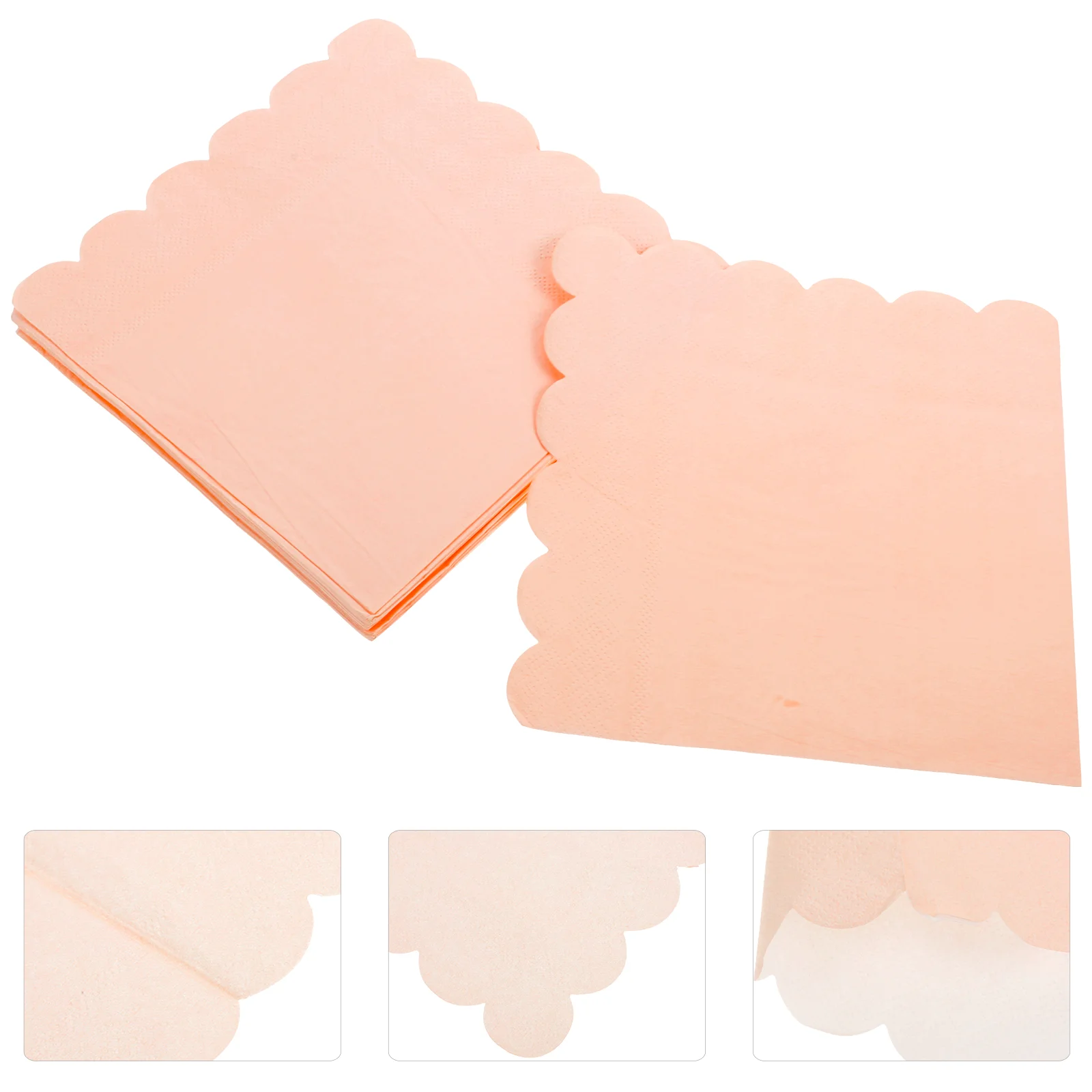 20 Sheets 33cm Wavy Edge Mint Green Dinner Napkins Elegant Party Wedding Banquet Disposable Tissue Paper Event Decorations