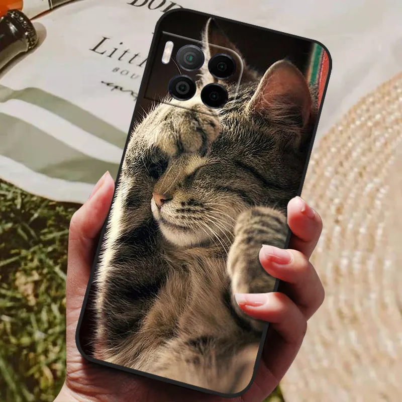 For T-Mobile REVVL 7 Pro Case Luxury Silicone TPU Soft Phone Cover for T-Mobile REVVL7 7 Pro Shockproof Funda Shell Cute Cat 5