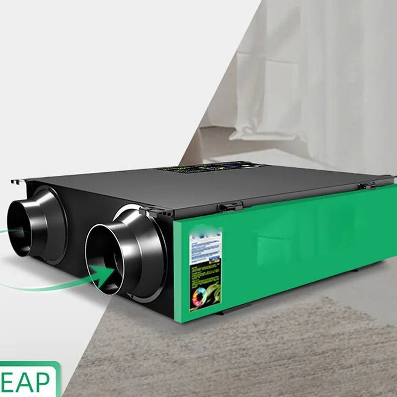 S77bc9d4da9864dbe8956422a0023f8713 Full Heat Exchange Fresh Air System Household Commercial Ceiling Whole House Ventilator Silent Central Fresh Air Fan Mallzona