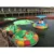 Inflatable round base bass bumper boat with water gun for kids entertainment water park 3