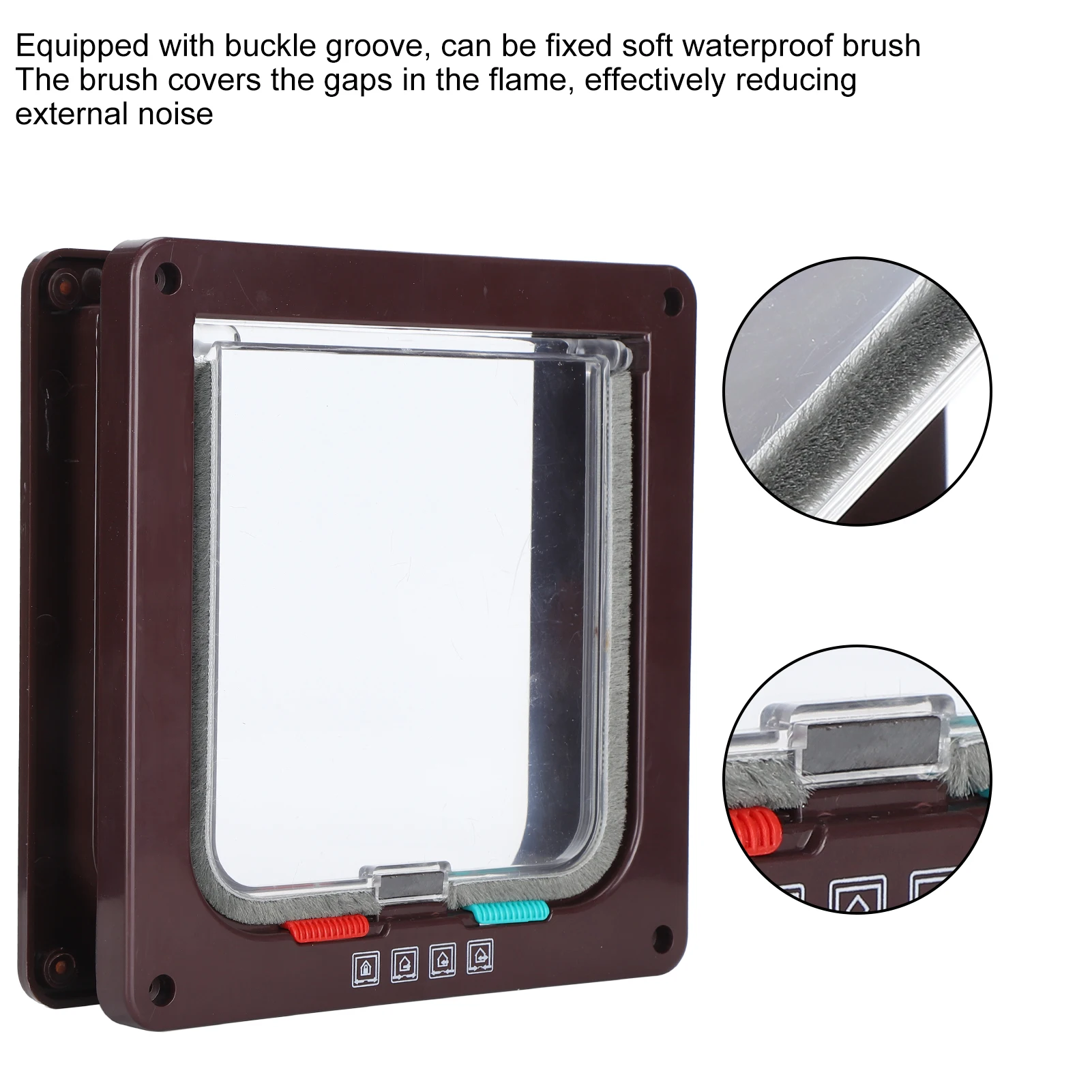 Cat Door Cat Flap Door Lock Security Flap Plastic Small Pet Gate Household Pet Supplies Small