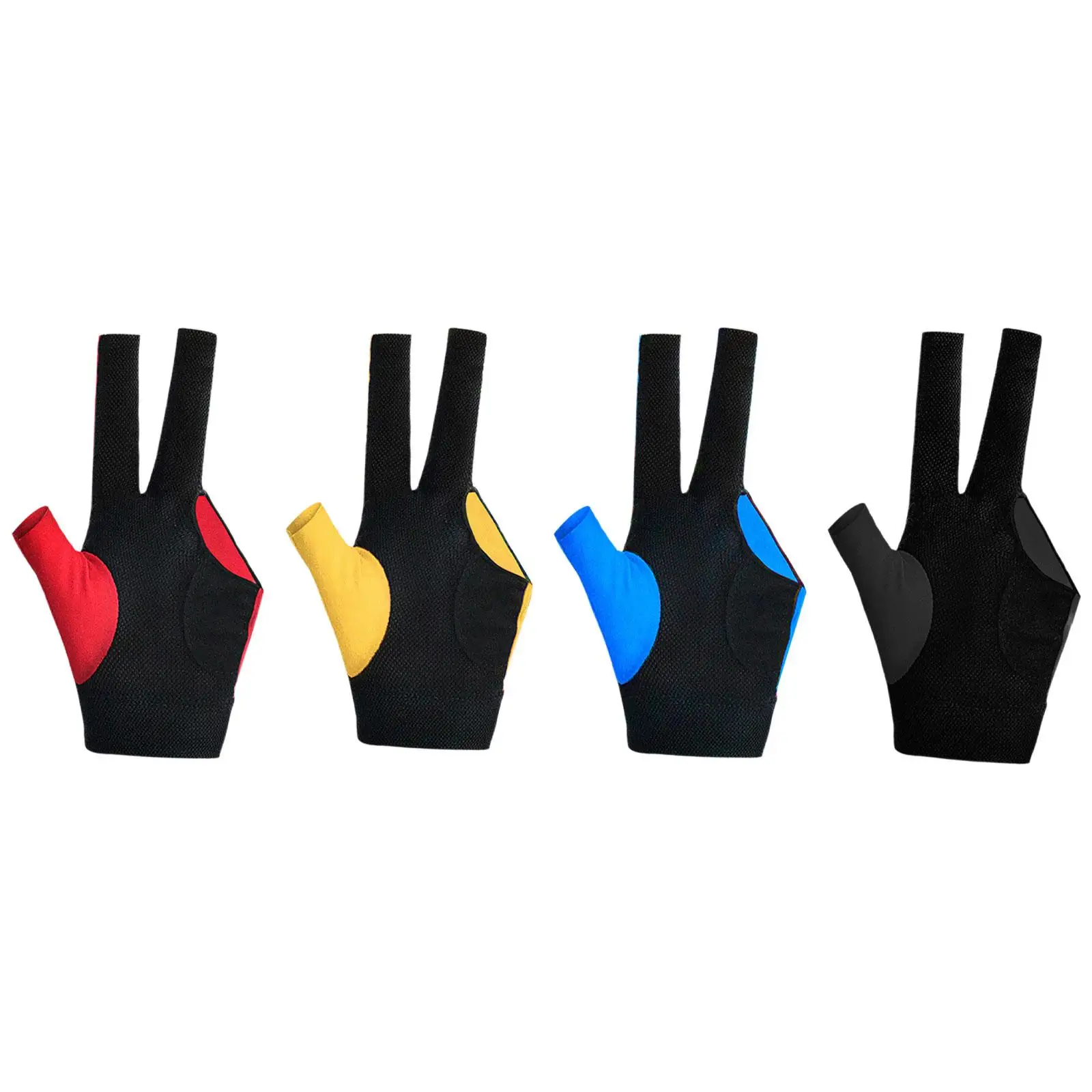 

Three Fingers Billiard Glove Wear Resistant Anti Slip Breathable Snooker Glove for Games Women Men Playing Training Adults