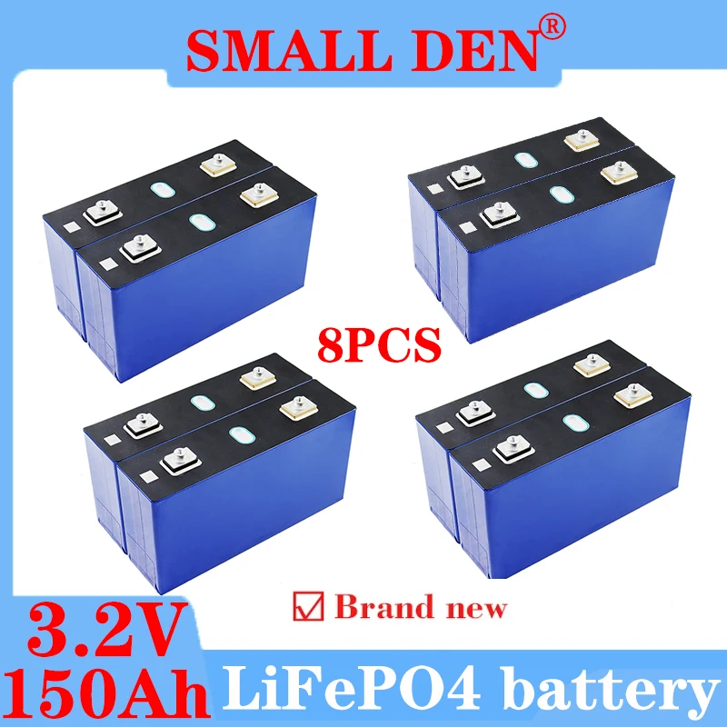 

3.2V 150Ah LiFePO4 battery DIY 4s 8s 12v 24V Motorcycle Electric Car travel Solar inverter Batteries Grade A Duty-free