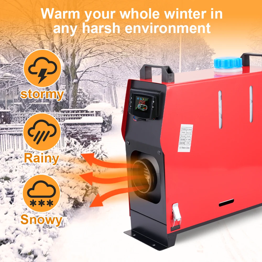 

12V Car Heater Diesel Heater for Car Bus Trailer RV Various Diesel Vehicle Parking Heater with Silencer Remote LCD Display