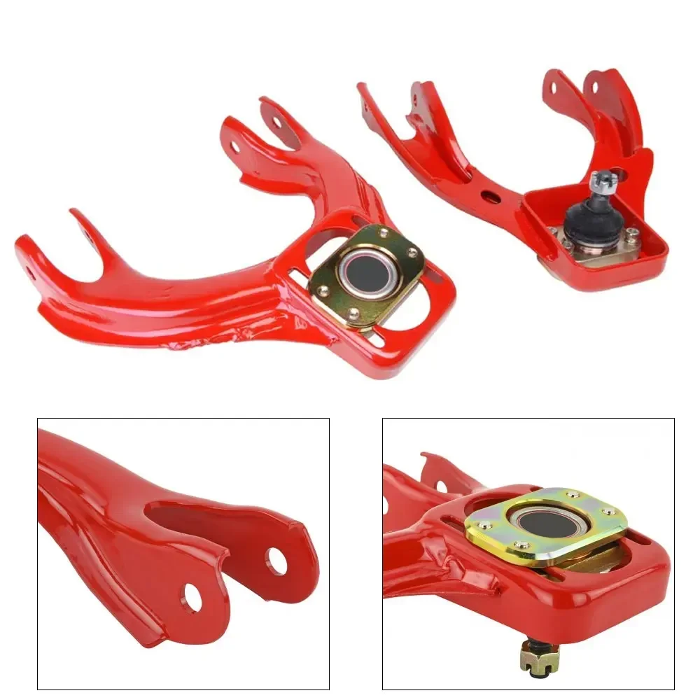 Auto Regolabile (L & R) Anteriore Superiore Braccio Di Controllo Camber Kit Per Honda Civic 92-95 Rosso Anteriore Superiore Camber Arm Kit Ricambi Aut