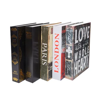 Creative Sight Secret Book Safe Box Money Jewelry Stash Hidden Compartment Metal Case Key Lock Simulation Classic Book Style 1