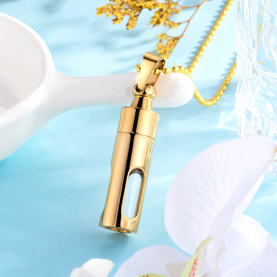 STARTONECO Collana Con Ciondolo A Clessidra In Vetro Per Ceneri – Gioiello Commemorativo In Acciaio Inox