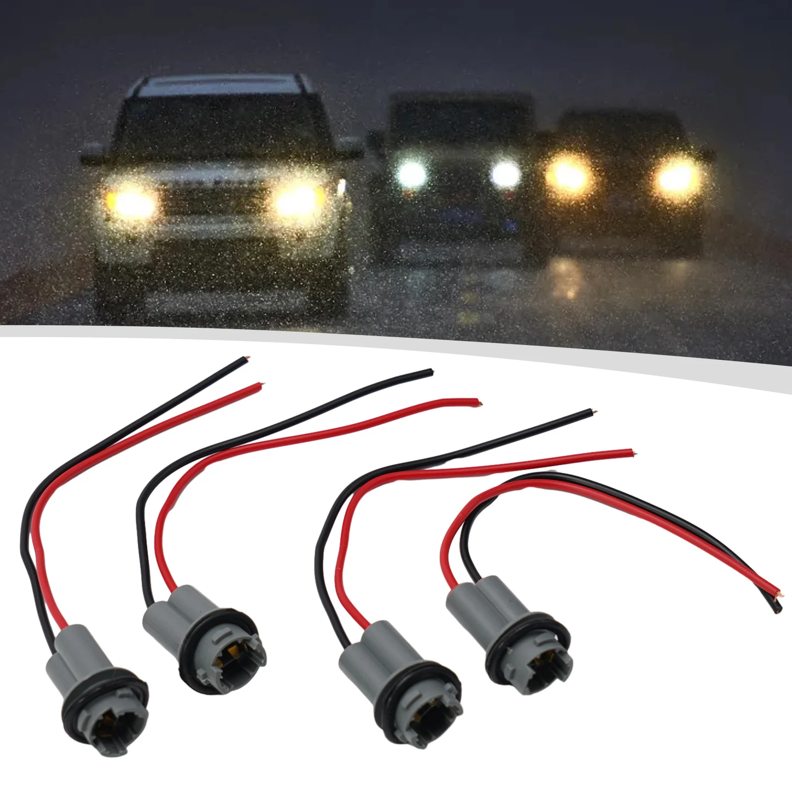 Lamp Holder LED Light 135mm Length 50000 Hours Plastic Simple Design T15 Rubber Wedge Connector Socket