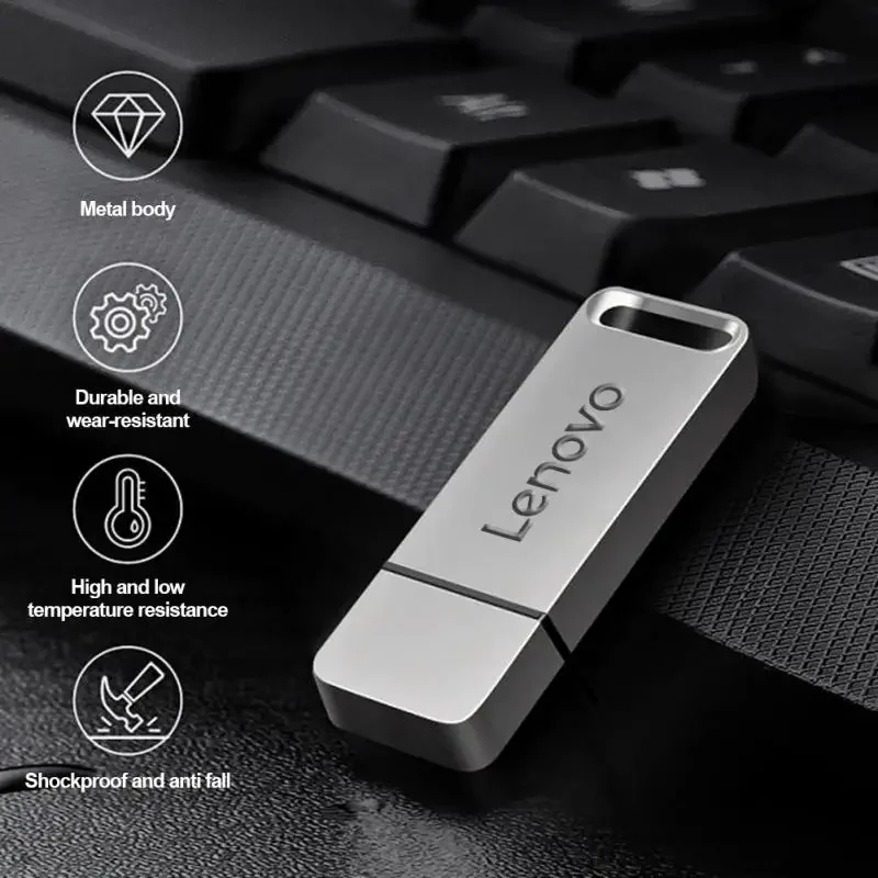 Lenovo Pen Drive 2TB High Speed Flash Memory Metal Pendrive 1TB Flash Drive 512GB USB 3.1 Memory Storage Device U Disk for PC images - 6