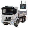 6x6 RC Truck 1/14 Hydraulic Remote Control Dump Truck Metal Model Toy with Light Sound System Boys Remote Control Toy 2025 New 1
