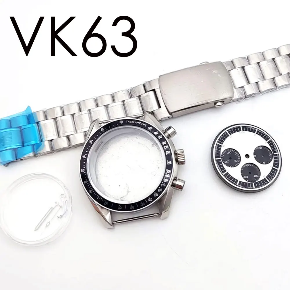 VK63クロノグラフ腕時計ケース40mm、VK64クォーツムーブメント対応