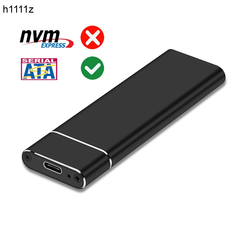 

Внешний твердотельный накопитель, черный корпус M.2 SATA SSD на USB C, Поддержка ключей M.2 B + M, 2230/2242/2260/2280 M2 SSD
