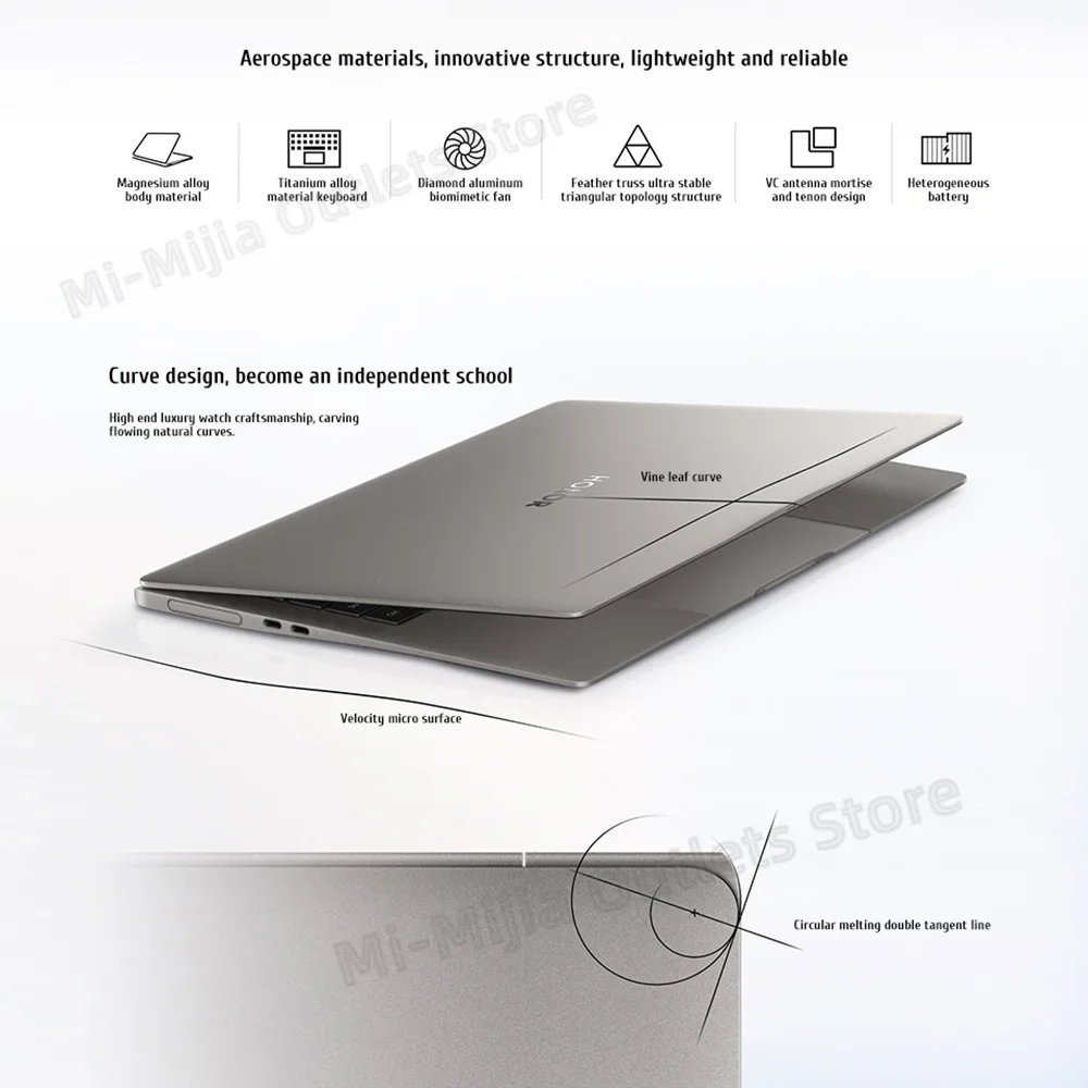 Honor MagicBook Art 14 Snapdragon Edition 1kg Ultra Thin Laptop X Elite 32G 1T 3.1K Eye Screen Notebook 5