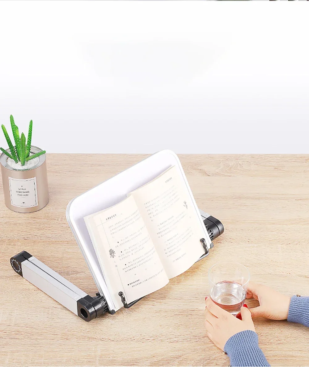 책 조절식 책장 지지대, 독서도 스탠드 요리책, 접이식 거치대 정리함, 360 PC