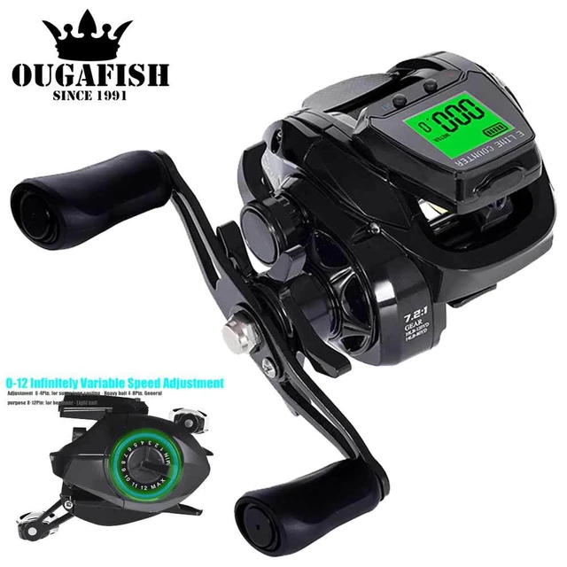 Waterproof Cast Drum Wheel Casting New Big Led Screen Electronic  Baitcasting Fishing Reel High Speed 7.2:1 10kg Saltwater Tools - AliExpress