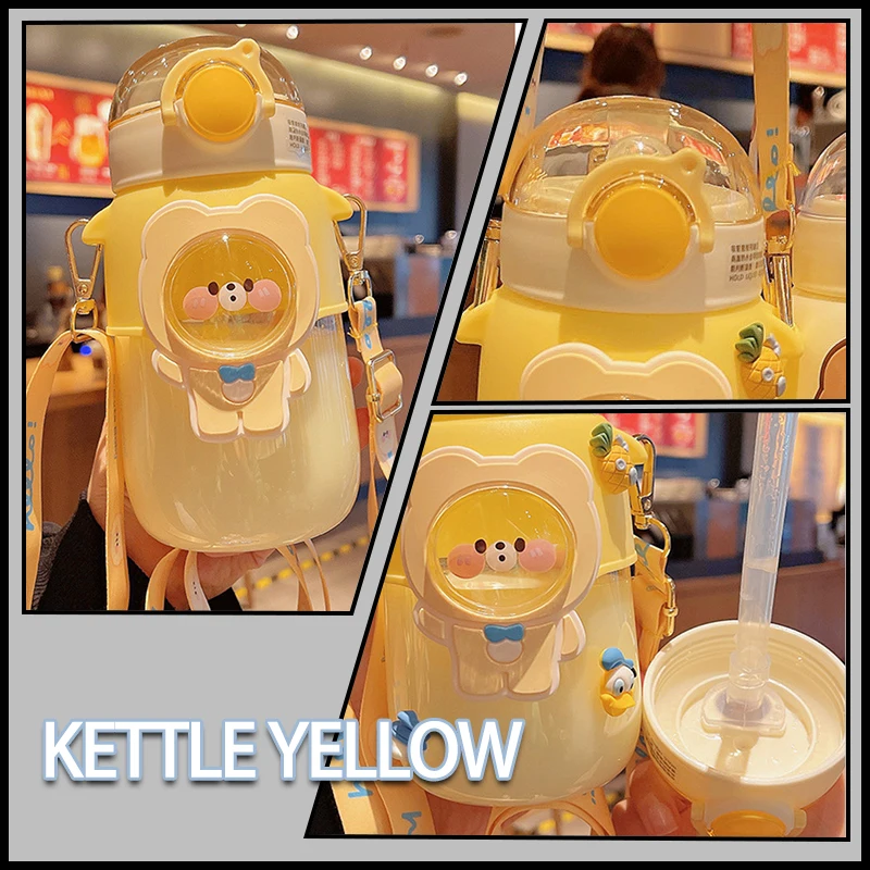 

Kids Water Bottles With Straw Cute Cartoon Water Bottles 720ml Large Capacity Water Drinking Bottle For Student School Travel