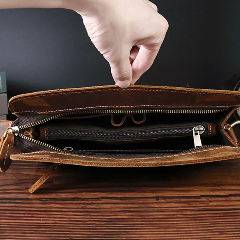 Retro Leather Bag Aetoo Men, Leather Envelope Clutch Men