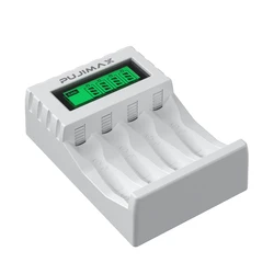 PUJIAMX Fast Charging Portable Battery Charger with LCD Display and USB - C Interface - USB Micro (LCD - 005 White)