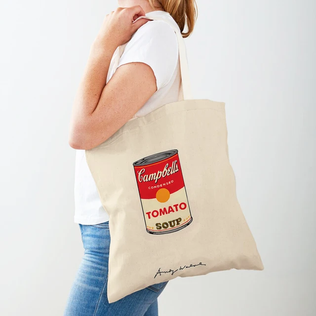 Campbell Soup Andy Warhol Canvas Bag Andy Warhol Soup Can Reusable