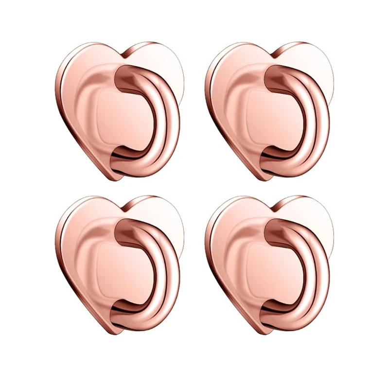 Metal Heart Phone Charm Hook with Adhesive Patch for Case Back Straps and Chains