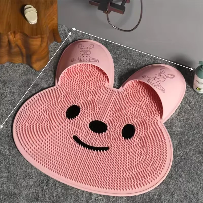 Exfoliating Silicone Non-Slip Bath and Shower Massage Mat