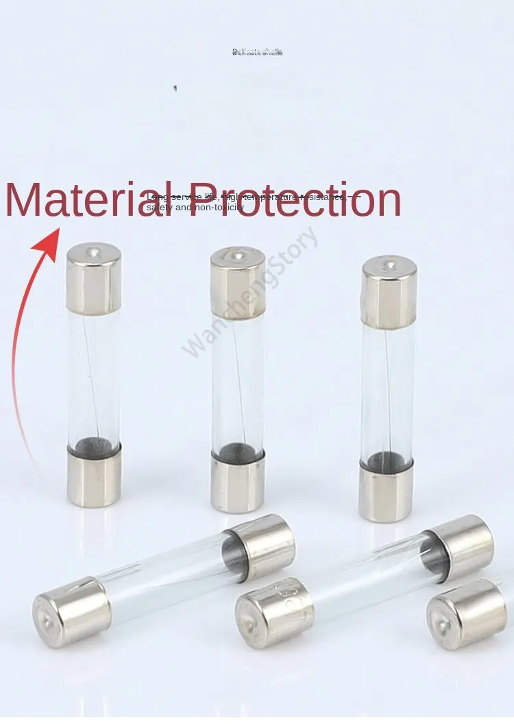 Description Picture 6 of item10/100PCS Fuse tube 5x20 6x30 glass fuse tube 250v0.1A 0.2A0.5A1A2A3A5A6 10A15A20A30A
