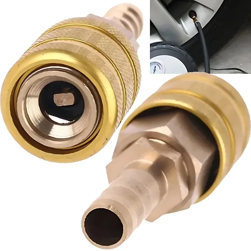 Clip In Ottone Per Valvola Pneumatici 8mm – Adattatore Universale Per Pompa Aria E Compressore - 2