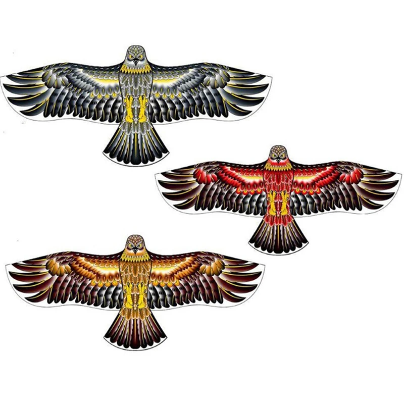 

1PC Kids 1.2m Flat Eagle Kite 100M Kite Line Children Flying Bird Kites Outdoor Toy Parent-child Outdoor Sports Activities
