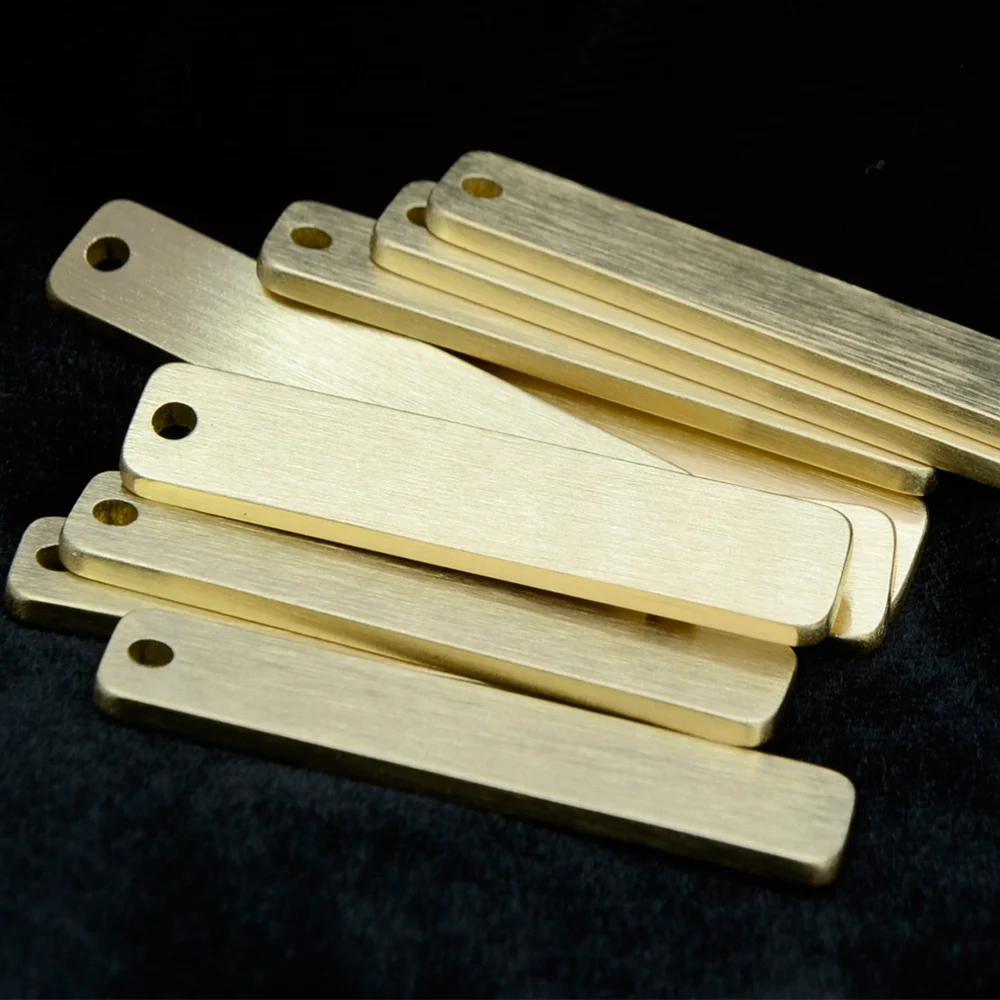 Rectangle Metal Stamping Blanks Brass Engraving Blank Tags With
