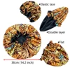 Large Women Satin Bonnet Hat Double Layer Reversible Sleep Cap Silky Soft Night Sleep Cover Cap Lady Hair Styling Accessories 6