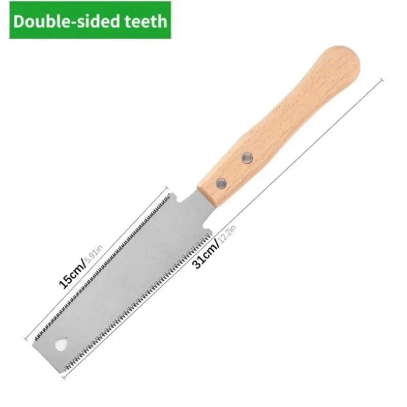 Japanese Style Hand Saw 12In Non-slip Wooden Handle Pull Saw Flush Cut Handsaw Woodworking Plastic Cutting Tool Hand Saw 6