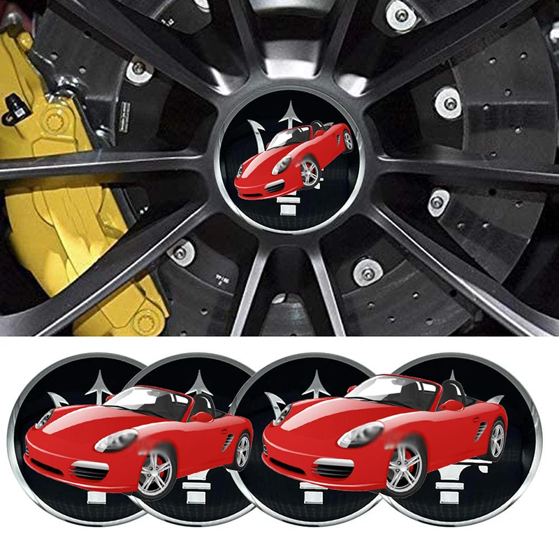 

Car Wheel Hub Caps Center Cover For Maserati ABS Emblem Badge Hub Hubcaps Cover Stickers Decoration Car Exterior Accessories