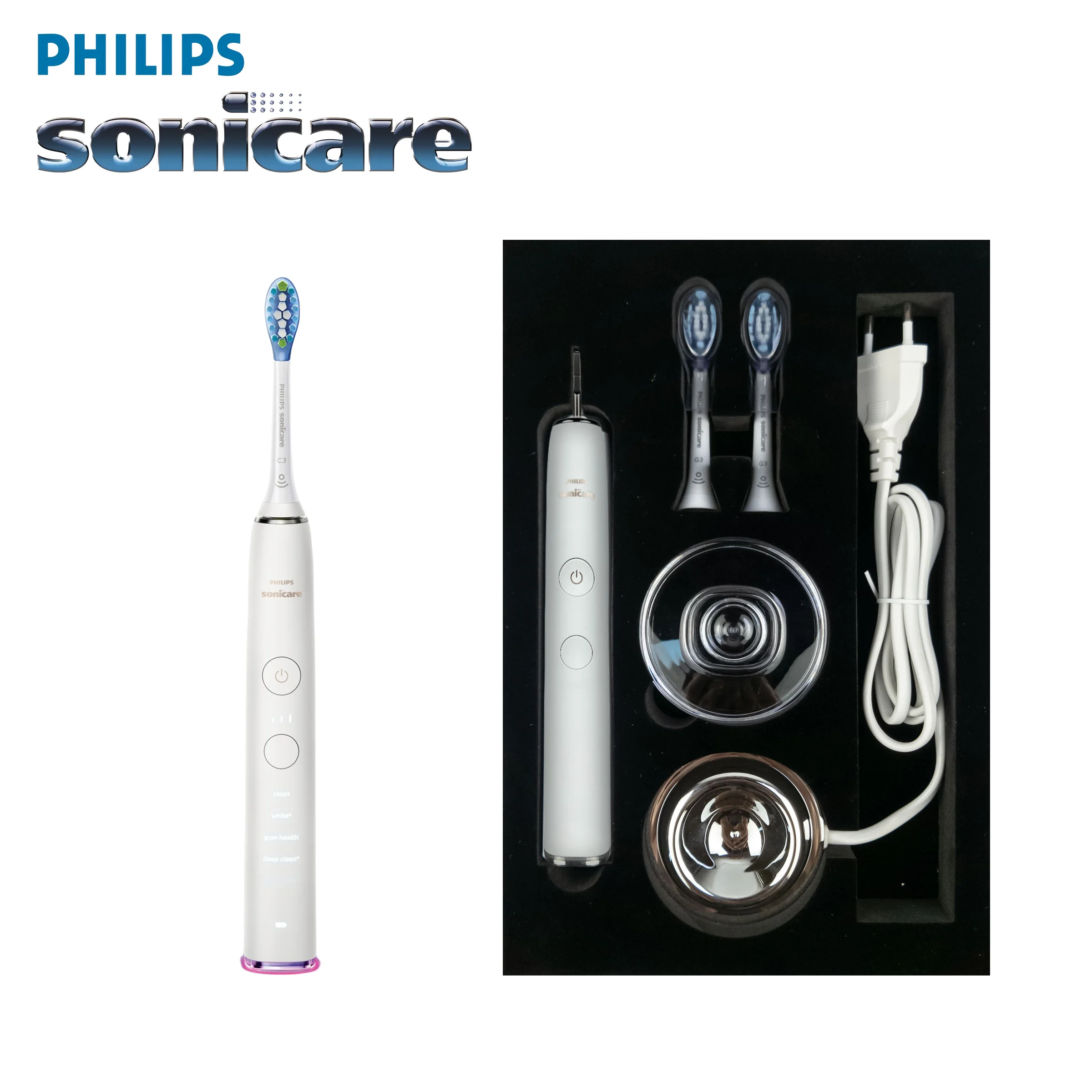 Philips Sonicare Diamondclean Hx9903 Spazzolino Elettrico Ricaricabile Philips Testine Di Ricambio G3 Adulto Nero