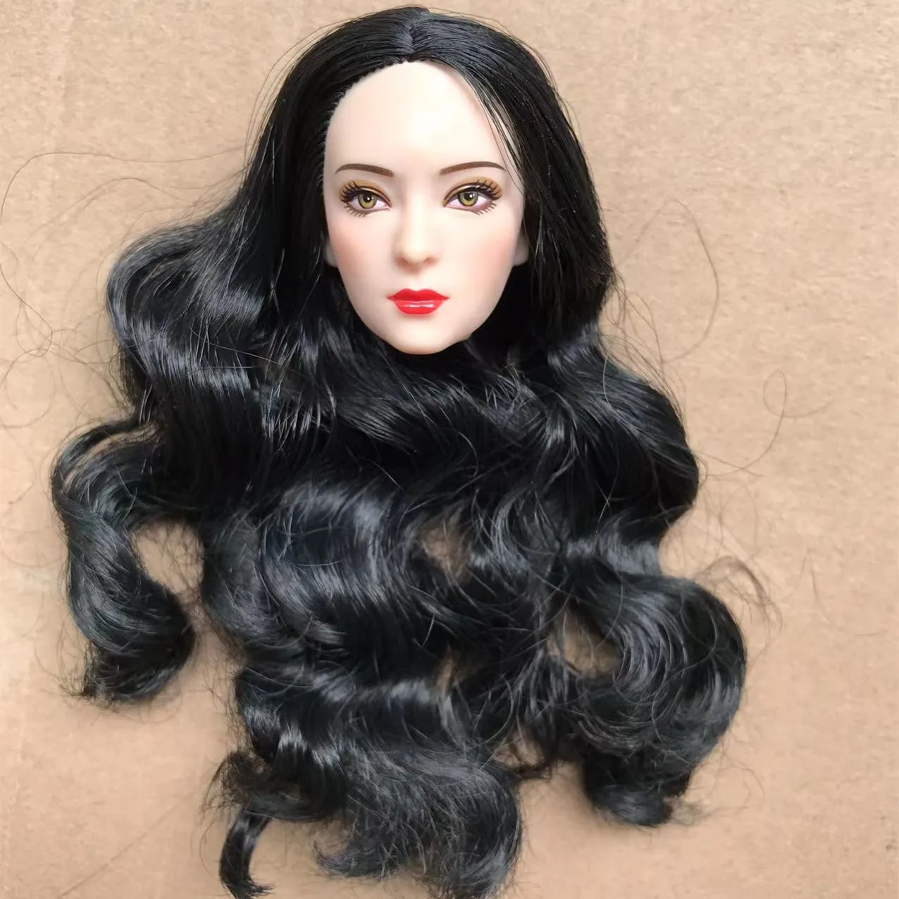 MENGF Neue Puppenköpfe Langes buntes Haar Puppenköpfe Mädchen Weiches Haar Puppendekorationen Gutes Make-up Chinesische klassische Mädchenpuppenfiguren – Detail 11