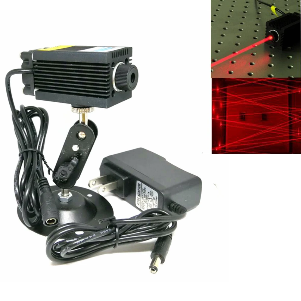 650nm 250mw Visible Red Laser Module Room Escape Stage Lighting With Holder Locator Aligment focusable 830nm 250mw infrared ir laser locator module dot focus 16x68mm with 5v power adapter