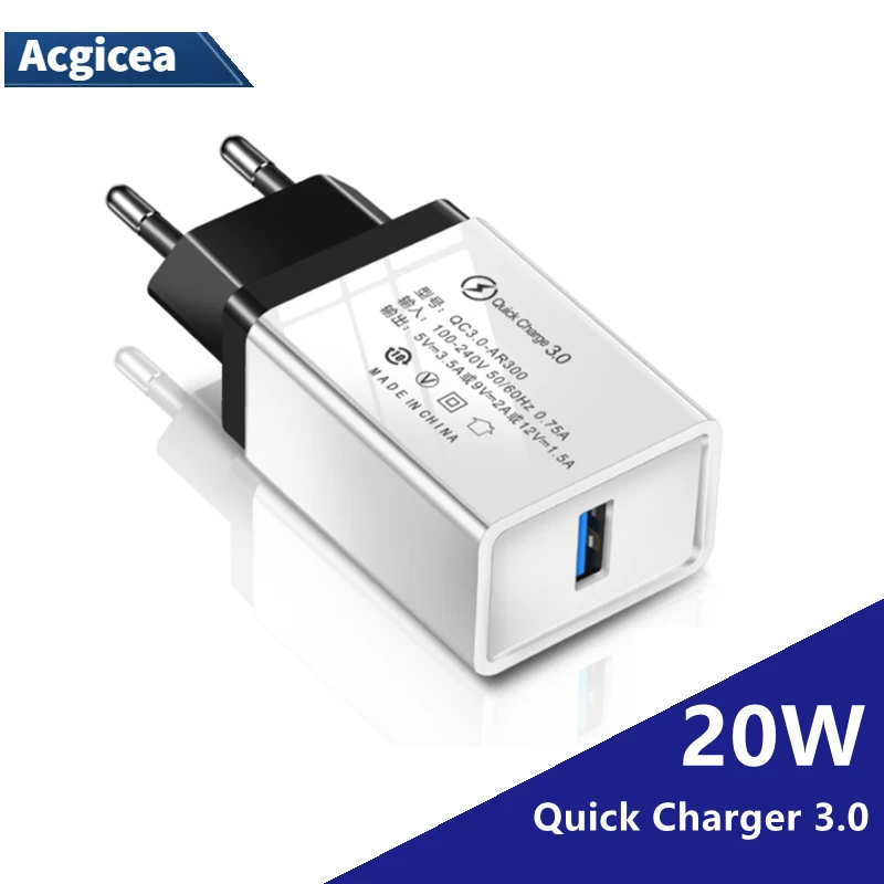 20W Mobile Phone USB Charger Fast Charging For iPhone 11 12 13 Pro Max