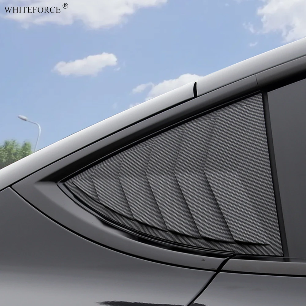 

For Tesla Model Y 2021-2023 Car Rear Triangle Window Shutter Cover Rear Side Sport Style Blinds Window Louver Side Vent Trim