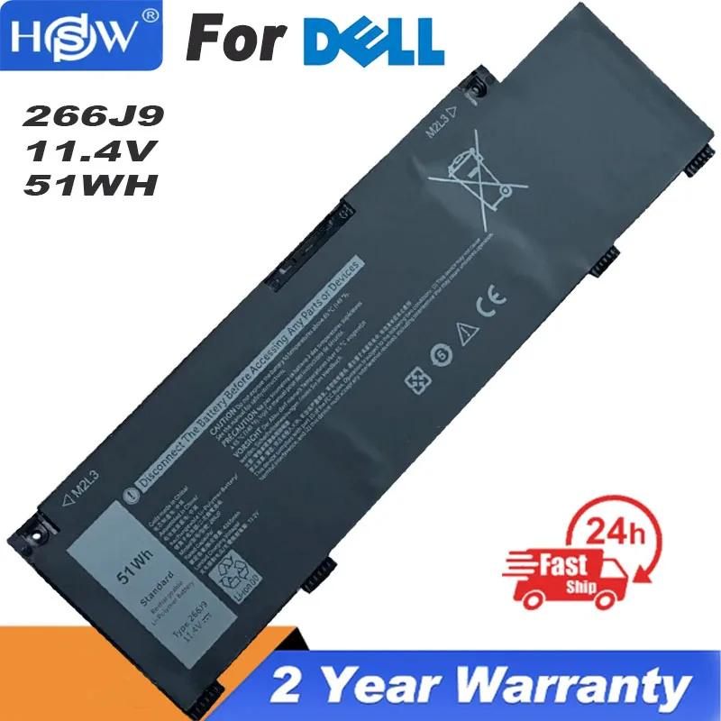 

266J9 Laptop Battery For Dell G3 15 3590 3500 G5 15 5500 5505 Inspiron 14 5490 Series M4GWP PN1VN 0PN1VN 11.4V 51Wh