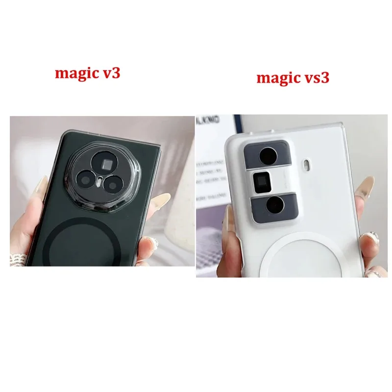 Ultra-Thin Shockproof Magnetic Clear Matte Flip Back Cover Case with Magsafe Compatibility
