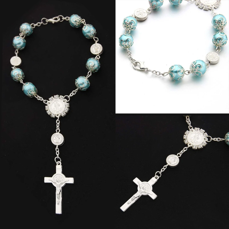 Finger Baptism Rosaries Beads Faux Pearls For Baptism Christening baptism rosary beads