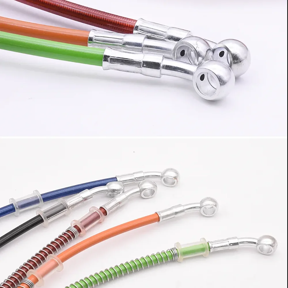 28 to 90 Degree 10mm Banjo 30cm To 240cm Motorcycle Hydraulic Brake Hose Cable Clutch Oil Line Pipe For ATV Racing Bike