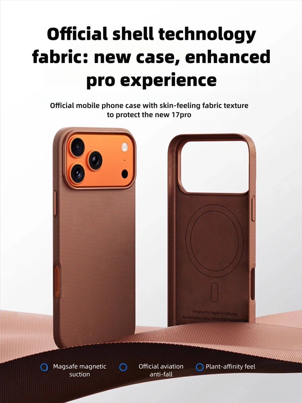 Tech Woven Magnetic Adsorption Phone Case for Iphone 17 Air 16 15 14 13 Pro Max TechWoven for Magsafe Wireless Charge Cover 6