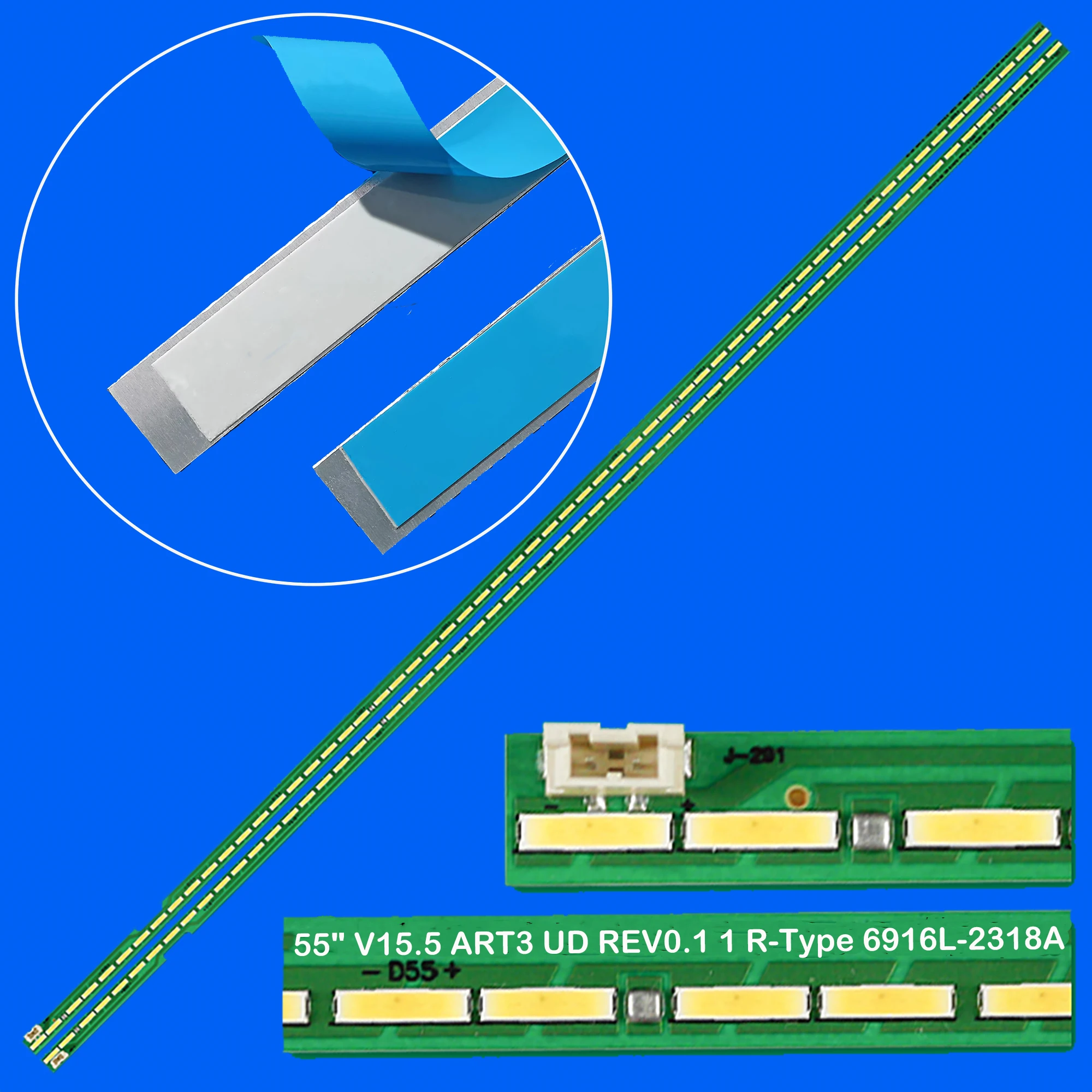 2pcs LED backlight for 55UH605V 55UH620V 55UH617V 55UH6150 55UF6430 55UH615V 55UF680v 55UH6257 55UF7767 55UH625V 6922L-0159A
