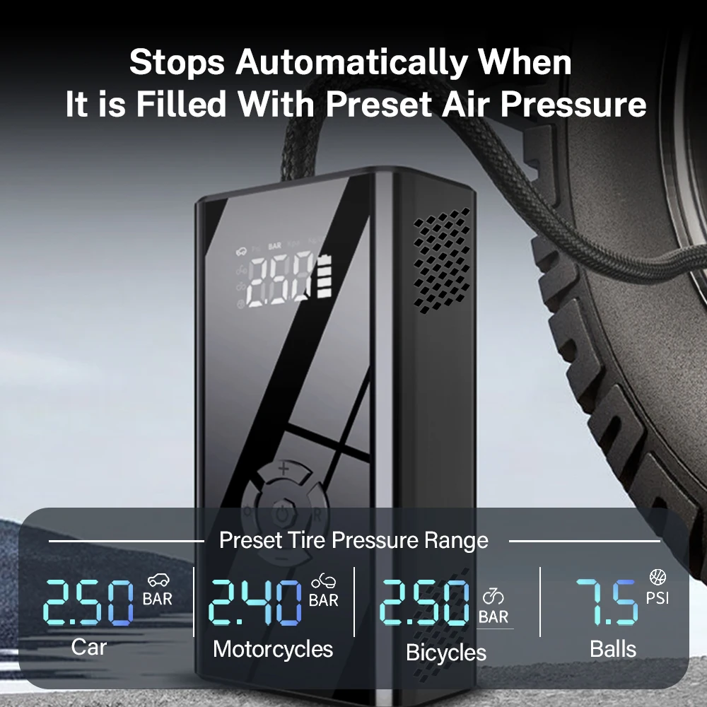 Car Jump Starter Deelife Multi-Function Air Compressor Power Bank Portable Charger For 12V Cars