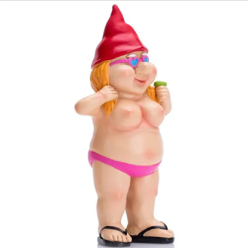 

Garden Funny Figure Statue Decoration, Naughty Goblin Resin Gnome, Naked Dwarf Christmas, For Lawn Grass Sculpture, Garden Gnome
