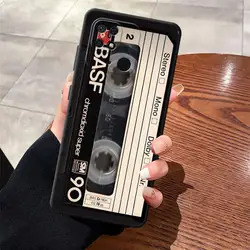 Black Soft Phone Cover with Retro Cassette Tape Design for Redmi 10 2022 (Mix01)