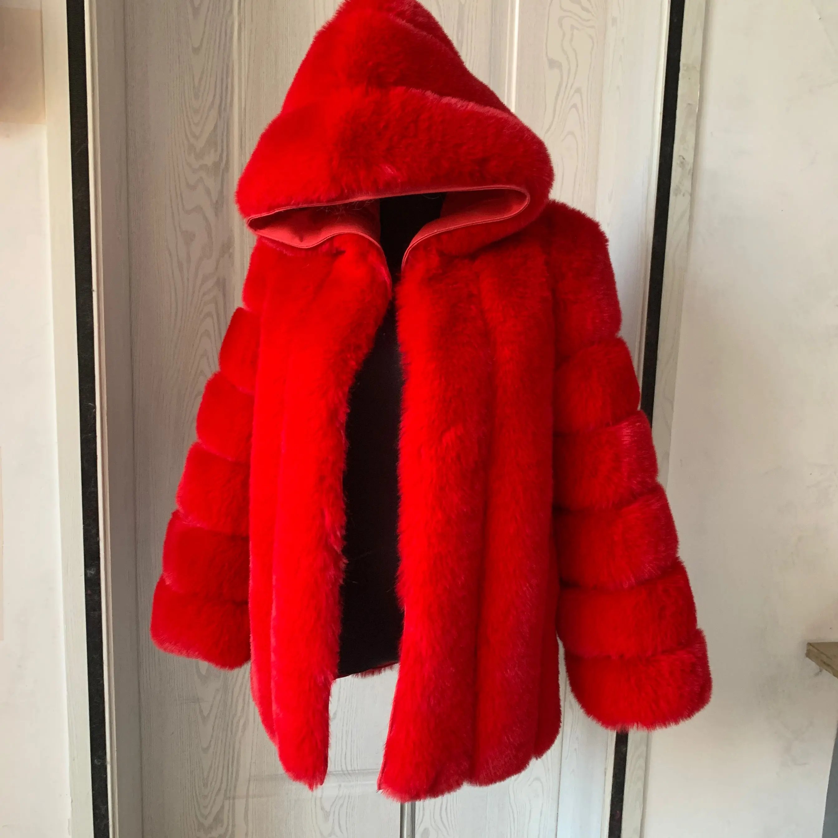 Doudoune à Capuche En Fausse Fourrure Femme-Noir Noir - Prêt